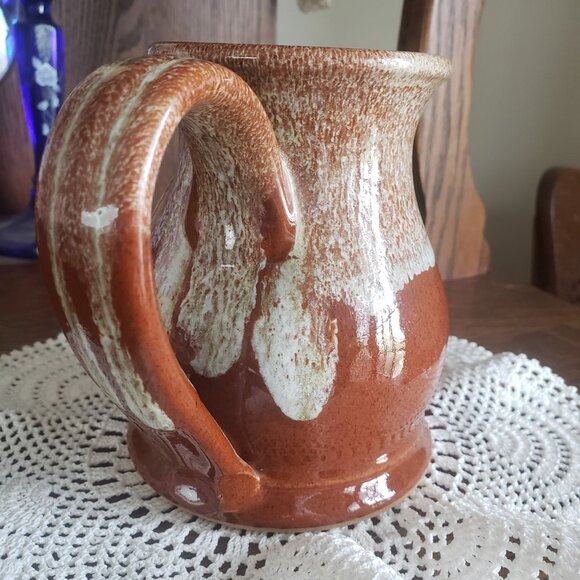 Kansas City Renaissance Festival 2009 Brown Hand Thrown Coffee Mug Cup Grey Fox - Picture 6 of 11